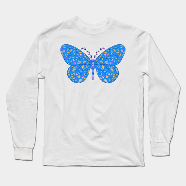 Blooming Butterfly Long Sleeve T-Shirt by mkbl